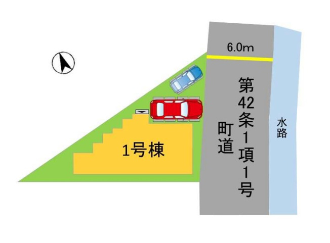 【区画図】 | 糟屋郡志免町南里3丁目1期　1号棟（全1棟）【仲介手数料無料・0円】 | 区画図です。1号棟
