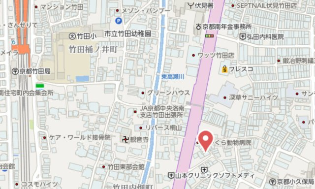京都市伏見区竹田七瀬川町　中古戸建の地図