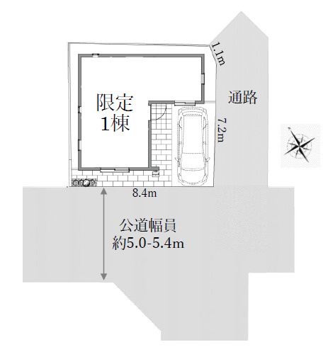 練馬区西大泉1丁目　高機能仕様　角地のような快適邸宅の区画図