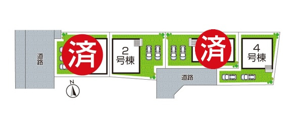 神戸市西区池上　第4期　新築一戸建ての区画図|全4区画