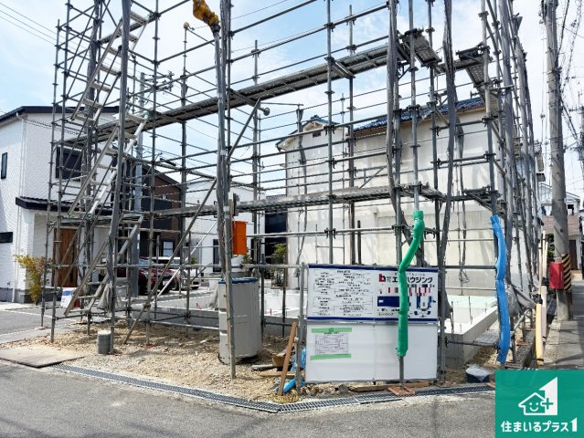 羽曳野市島泉　第2期　新築一戸建ての外観|現在の進捗状況です！順調に作業進行中、完成が待ち遠しいです！詳細の間取り等、お気軽にお問い合わせください！