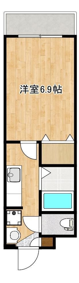 熊本市中央区新屋敷２丁目の賃貸マンションの間取り