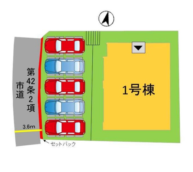 【区画図】 | 糟屋郡志免町吉原4期・平屋　1号棟（全1棟）【仲介手数料無料・0円】 | 区画図です。1号棟