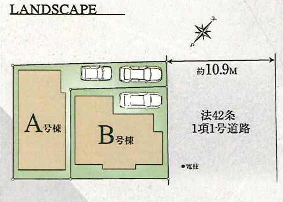 新築／志木市柏町2丁目　全2棟の区画図|駐車スペースあり！（車種による）