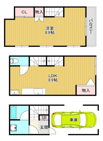 【間取り】 | 森小路1丁目貸家