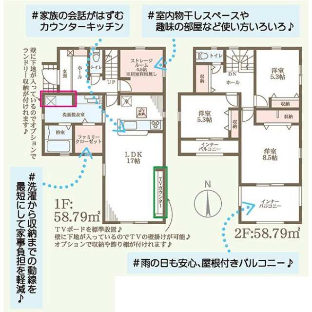 高砂市阿弥陀町北池2期（全2棟）1号棟の間取り|3SLDKです。