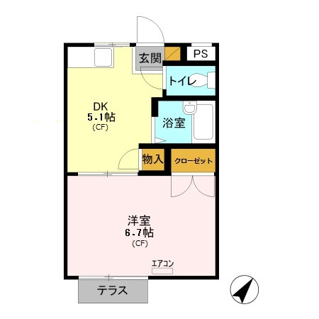 コンフォール大牧の間取り