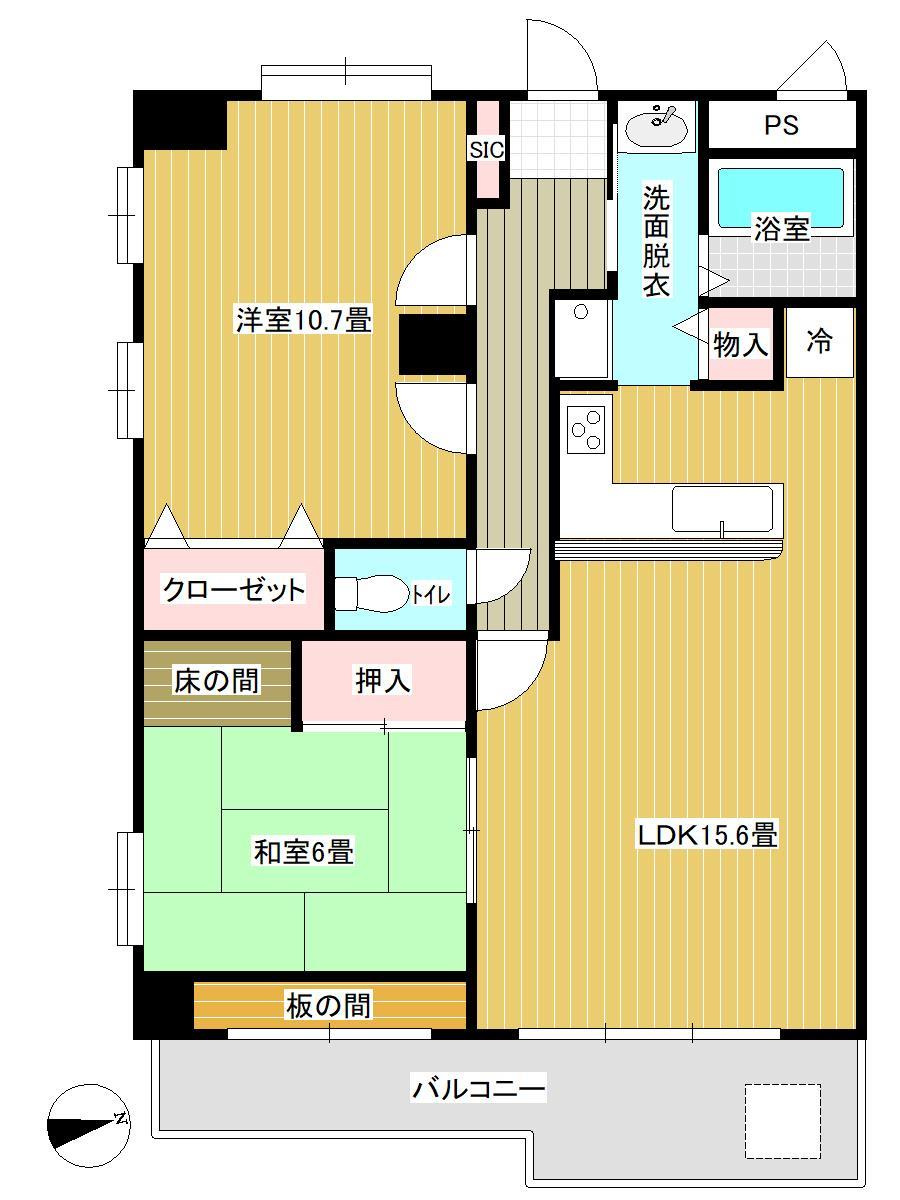 エンゼルハイム六ツ門の間取り