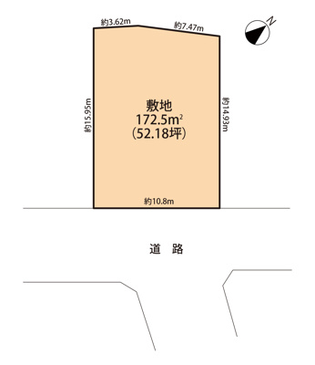 【区画図】 | 売土地　明石市藤江 | 敷地52坪！前面道路6m！南東向き！お気軽にお問い合わせください！