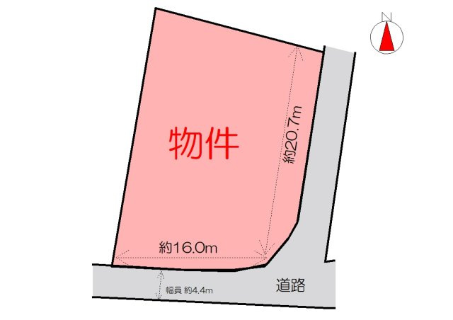 丹波市市島町上牧の売地の土地図