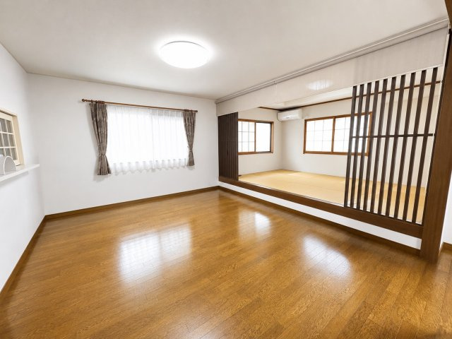 親王塚町 戸建の居間・リビング|※掲載の室内写真は、AI加工により家具・小物を消去したものです。現況を優先します。