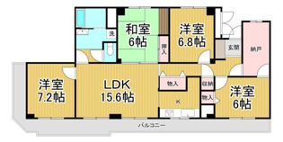 売布コーポラスの間取り