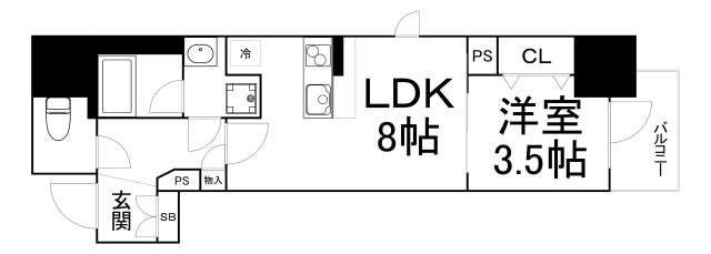 【間取り】 | レジュールアッシュ谷町四丁目グランクラス