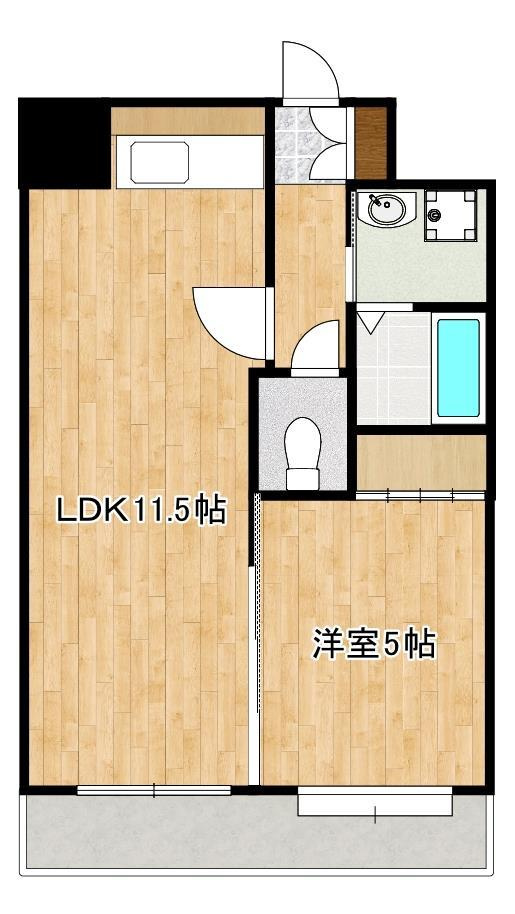 熊本市中央区本荘６丁目の賃貸マンションの間取り
