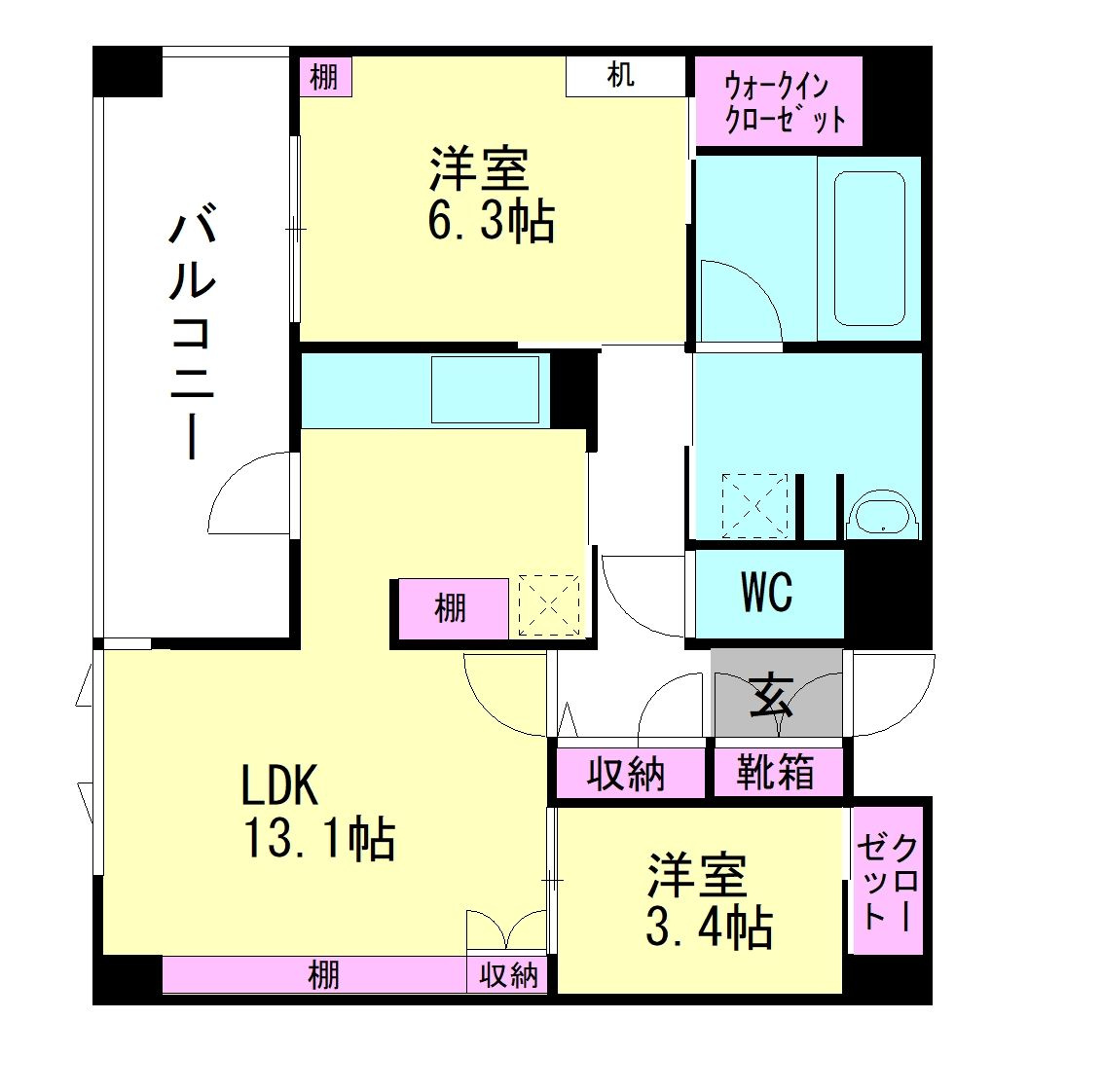 エンクレスト博多PREMIER　住吉小学校区の間取り|エンクレスト博多PREMIER