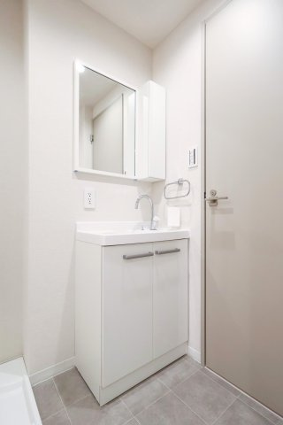 ライオンズマンション大森の独立洗面台|ライオンズマンション大森：収納力もある洗面化粧台です！