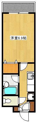 熊本市中央区新屋敷２丁目の賃貸マンションの間取り