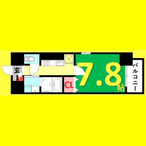 シェリール東桜　名古屋市賃貸　仲介手数料無料の間取り