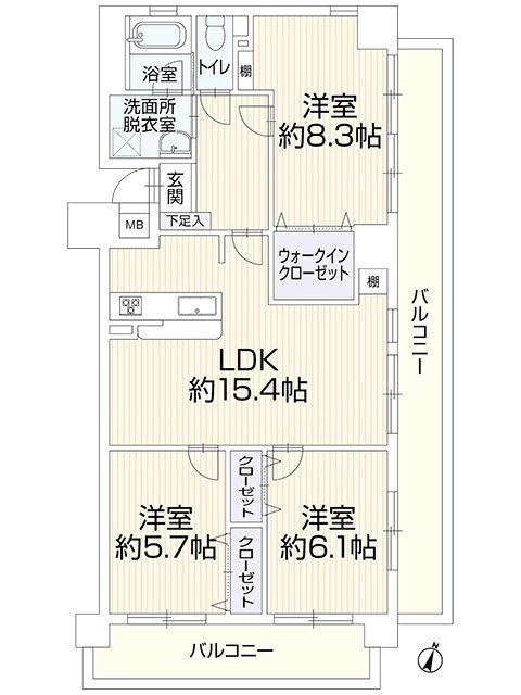 コモドヒル春日の間取り