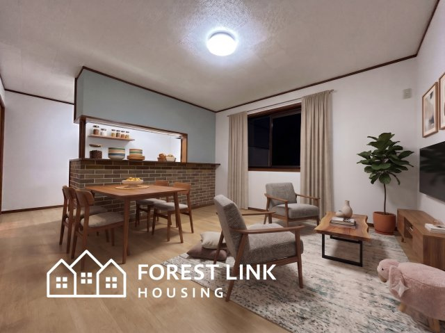 藤井寺市小山８丁目の居間・リビング|家具配置時のイメージ画です。