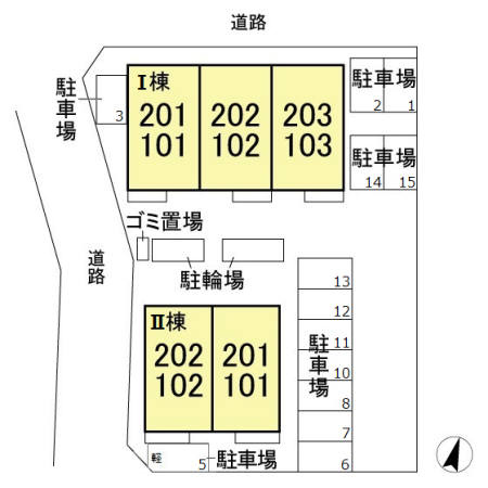 アピオン　Ⅱの区画図