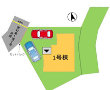大野城市牛頸２丁目２期　１号棟の区画図