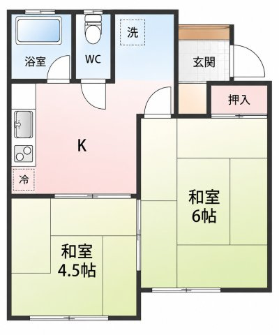 船橋市夏見６丁目のアパートの間取り