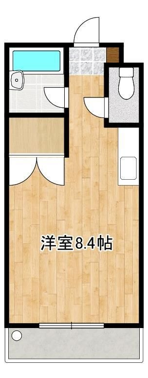 熊本市中央区新屋敷３丁目の賃貸マンションの間取り