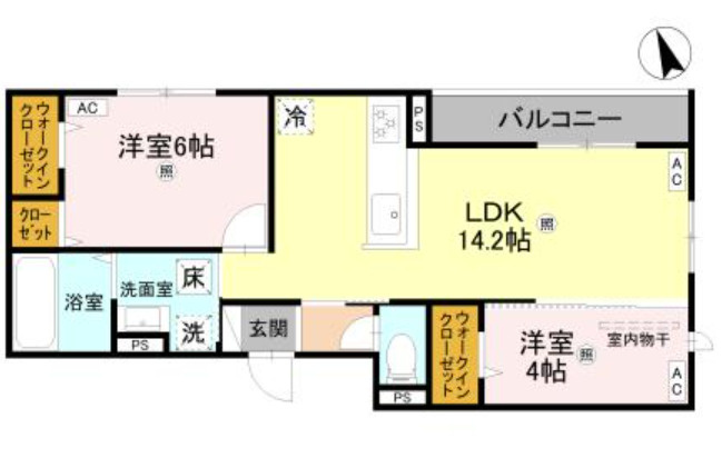【間取り】 | パサログランデ浜寺諏訪森Ⅲ
