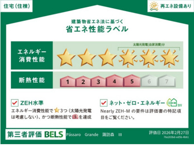 【省エネ性能ラベル】 | パサログランデ浜寺諏訪森Ⅲ