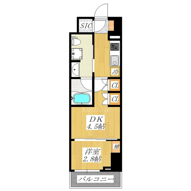 ＡＲＫＭＡＲＫ志茂Ｓｔａ．の間取り|シューズインクロークのあるお部屋です☆