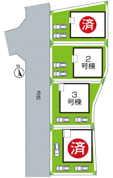 和歌山市新庄　第4期　新築一戸建ての区画図|全4区画