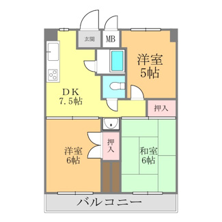 【間取り】 | タイガーズマンション麻生・