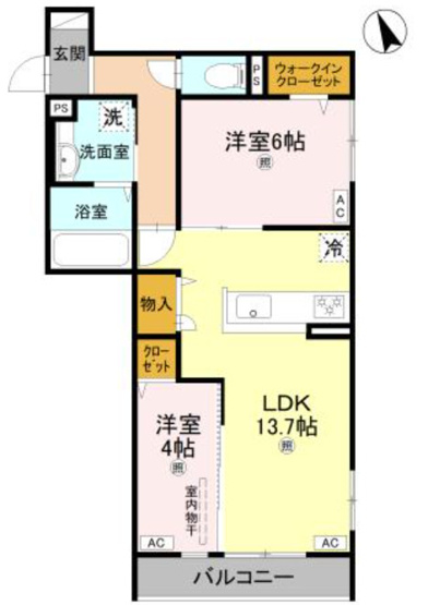 【間取り】 | パサログランデ浜寺諏訪森Ⅲ