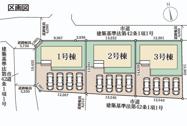【新築戸建】　 (予約あり)　 いわき市平下平窪第12　長期優良住宅の区画図|区画図です。