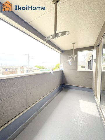 神戸市西区池上第4　新築戸建 全4棟 4号棟のバルコニー|【ホームページに現地動画掲載中】●年中無休：当日予約可●陽当り良好バルコニー！急な雨でも安心の屋根付