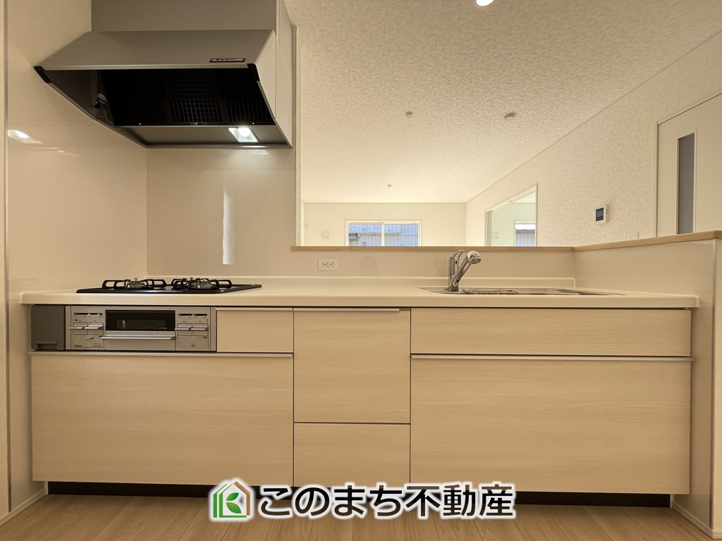 CRADLEGARDEN栃木市薗部町第14のキッチン|人気の対面式キッチン☆料理をしながらご家族とコミュニケーションが取れます♪