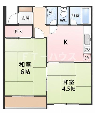 船橋市夏見台１丁目のアパートの間取り