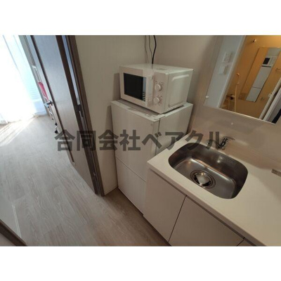 【洗面所】 | S-RESIDENCE京都竹田dormitory | コンパクトで使いやすい洗面所