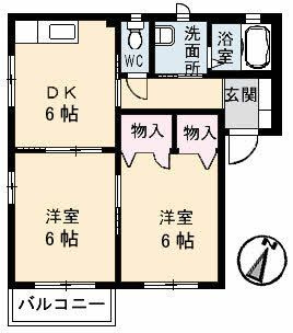 【間取り】 | ディアーナＨＩＲＯ Ｂ棟