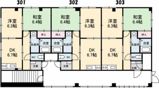 【間取り】 | ［斡旋］山﨑ビル ３階