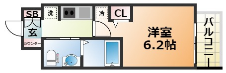 エステムプラザ神戸三宮ルクシアの間取り