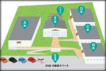 石垣島桴海ホテルの区画図|全体図（簡略）