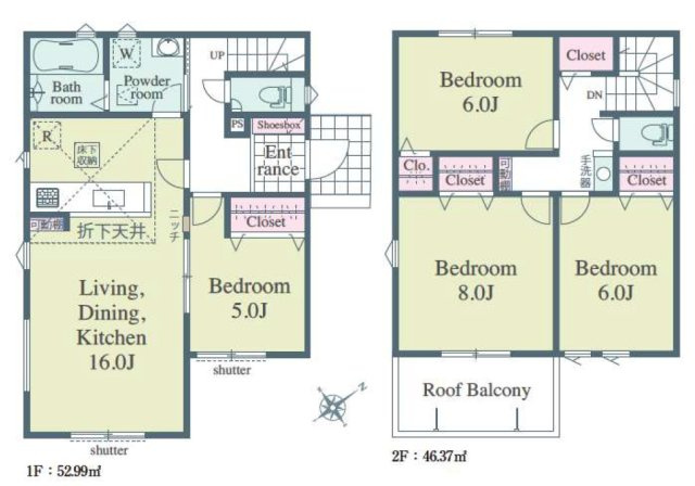 入間市東藤沢6丁目・全19棟　新築一戸建　5号棟