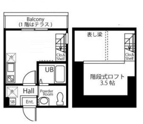【間取り】 | ハーミットクラブハウス横浜松ヶ丘 | 間取りです。