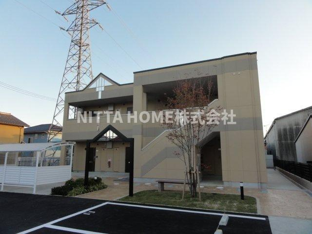 グランドコートの外観パース|鉄骨造のアパート◆豊岡駅から徒歩４分です！！