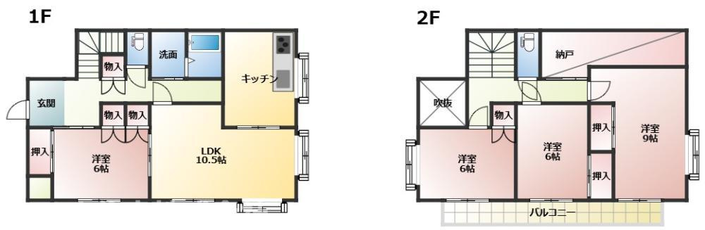 大字小松　中古戸建の間取り