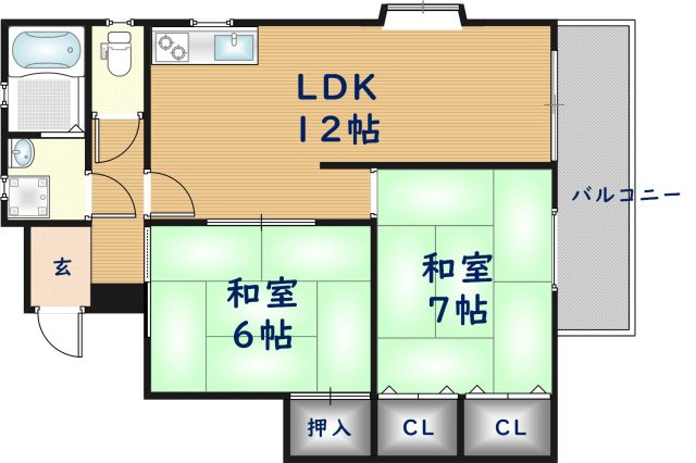 【間取り】 | 美和ハイツⅡ
