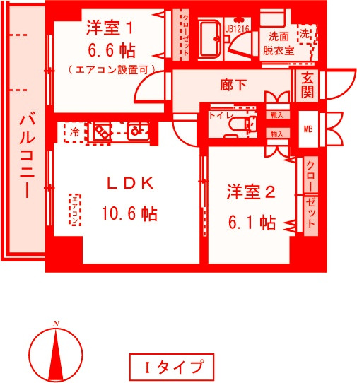 横浜市戸塚区品濃町の賃貸マンションの間取り