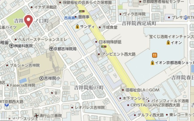 京都市南区吉祥院井ノ口町　中古戸建の地図